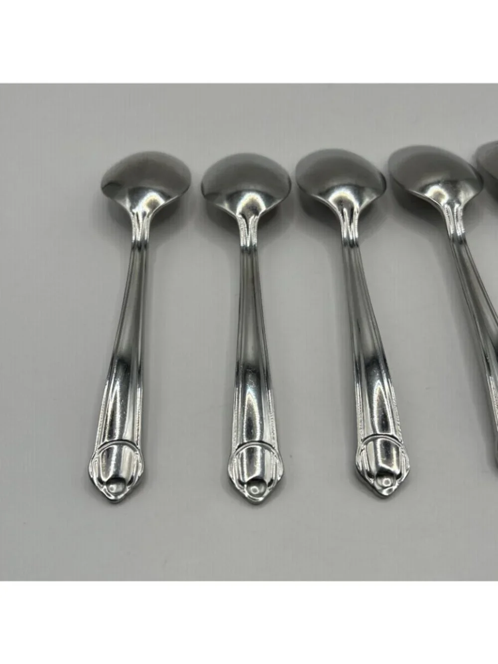 7 Mikasa Classico Satin Teaspoons 18/8 Stainless Gerald Patrick 6.25